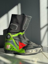 Leon Haslam 2016 Dainese BSB Kawasaki Race boots memorabilia