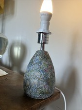 upcycled Ceramic decoupage.  table lamp Base  Touch Control