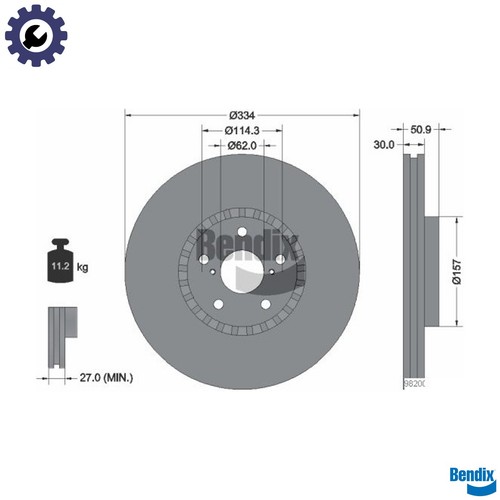 Brake disc bds1874r for - brake,