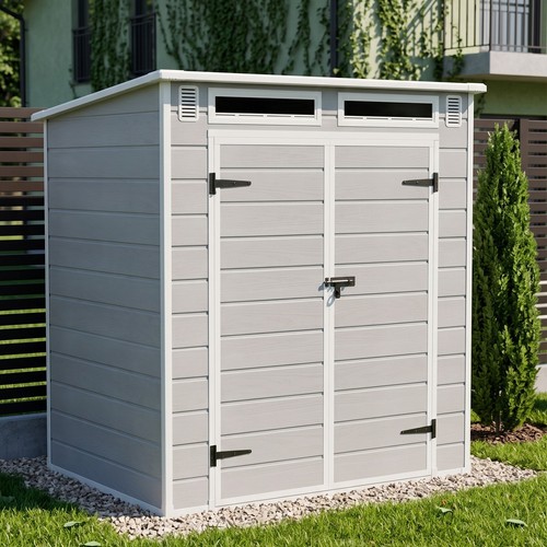 Plastic garden shed - garden, pent