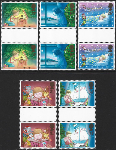 1987 1375 1379 christmas - sg, 1375/1379