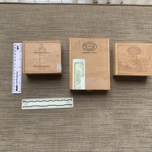 Vintage wooden cigar boxes - cigar,