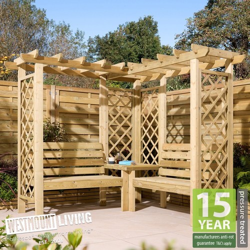 New wooden corner garden - wooden,