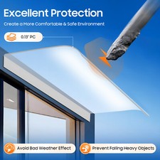 PC Awning Canopy UV Rain Snow