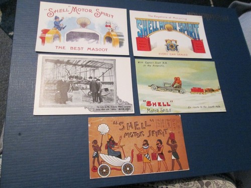 Shell advertising postcards - advertising,