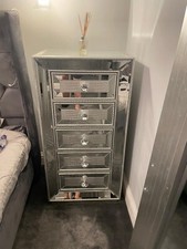 tall mirrored chest of drawers