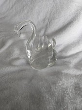 JM Julien MacDonald Crystal Swan Clear Glass Figurine Classic Decor 5" x 3.5"