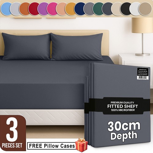 Deep fitted bed sheet set - bed,
