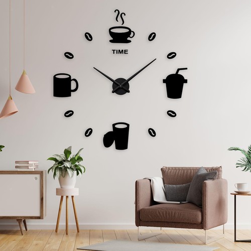 Diy wall clock stickers large - clock,