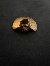 Antique Victorian White Metal Hat Pin Cushion