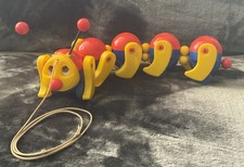 Vintage  Toy  Retro  Pull Along Caterpillar Clatterpillar Kiddicraft nursery toy