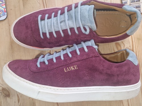 Luke burgundy suede low - suede, top