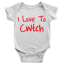 I Love To Cwtch Babygrow Welsh