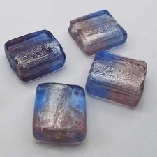 15mm Square Flat Glass Beads