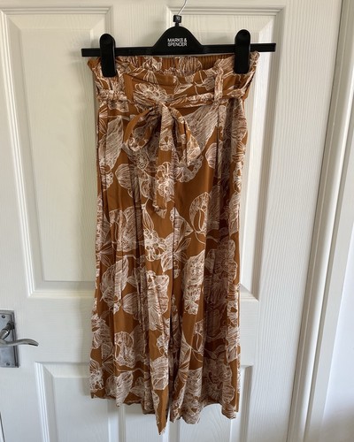 Burnt orange floral cropped - orange,