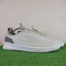 Lacoste Trainers Size 8 Men's LT Spirit 2.0 White Grey Low Top Fashion Shoes