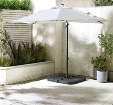 **Seconds** Cantilever Cream Square Outdoor Parasol & Base