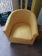 Tub Accent Chair Fabric Soft Seat for Living Room or Dining Room