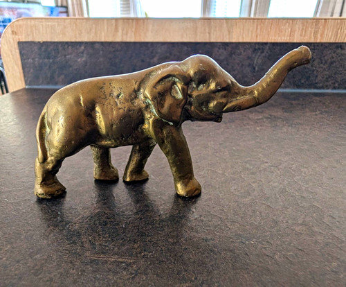 Small brass elephant vintage - small,