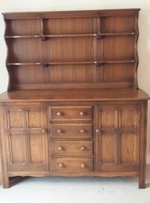 ERCOL WELSH DRESSER MODEL 282D IN GOLDEN DAWN FINISH MID CENTURY