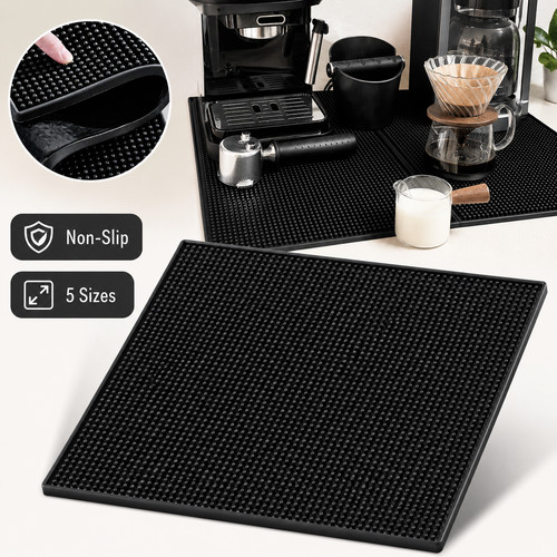 Sizes rubber bar mat black - 5,