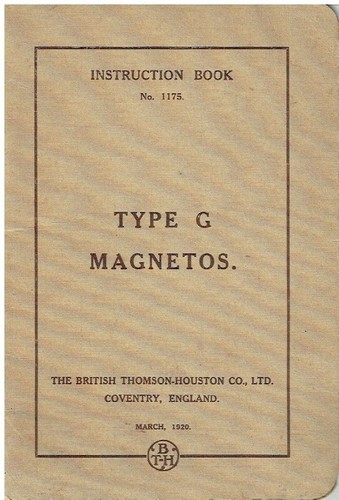Bth type magneto s - bth,