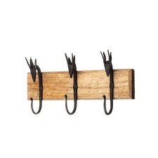 Metal Black Antler 3x Hooks