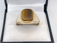 9ct Gold Hallmarked Tigers Eye