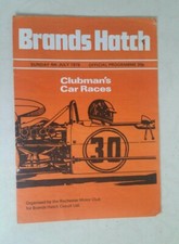 BRANDS HATCH OFFICIAL PROGRAMME 4TH JULY 1976 CLUBMAN'S CAR RACES