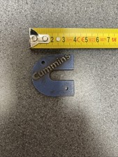 Vintage Cummins Engine Badge Aluminium Retro Metal Collector Commercial Truck