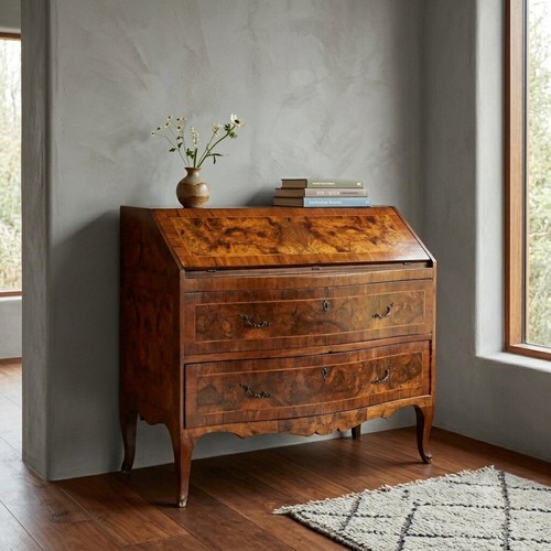 Antique baroque flap cabinet - antique,