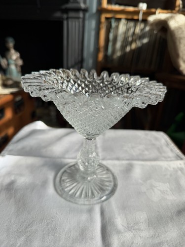 Vintage ivima glass compote - ,