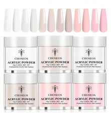 6Pcs CHOSEOS Dipping Powder Nail Kit Nude Acrylic Powder Starter Kit