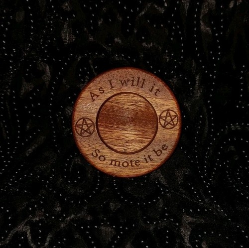 Witch casket engraved wooden - casket,