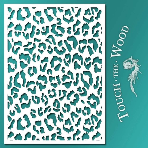 Leopard print stencil - leopard,