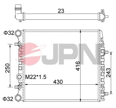 Radiator engine cooling fits - radiator,