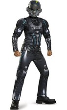 Kids Halo Fancy Dress Up Costume Muscle Suit Party Video Game Size Small Age 4-6