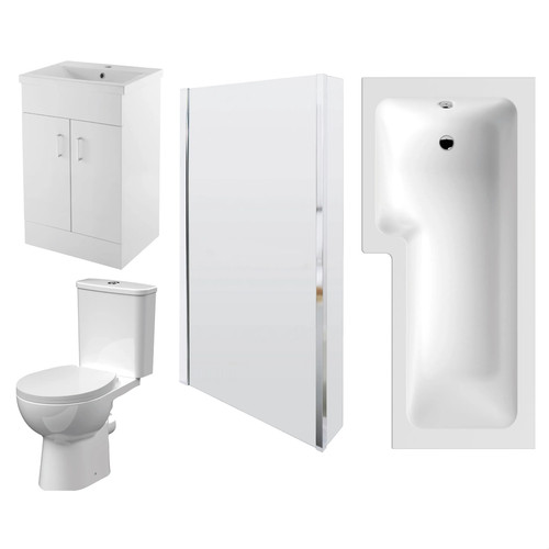 1700mm bathroom suite l - 1700mm,