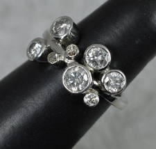 Boodles Raindance Style Platinum and 1.6ct Diamond Bubble Cluster Ring