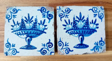 2 Antique 18th Century Blue &