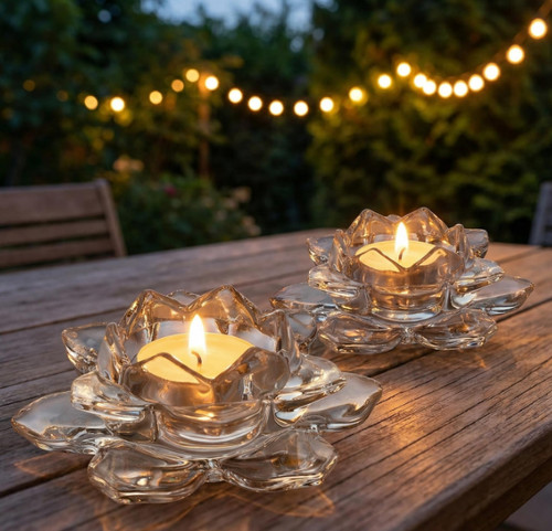 2pcs lotus candle holders - 2pcs,