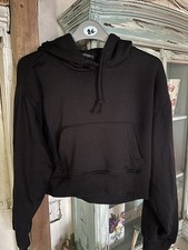 Zara Black Cropped Hoodie Size