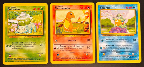 Pokémon base set starters - set,