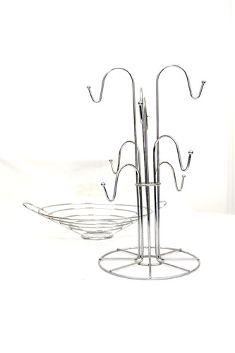 Stylish cup mug tree chrome - 8,