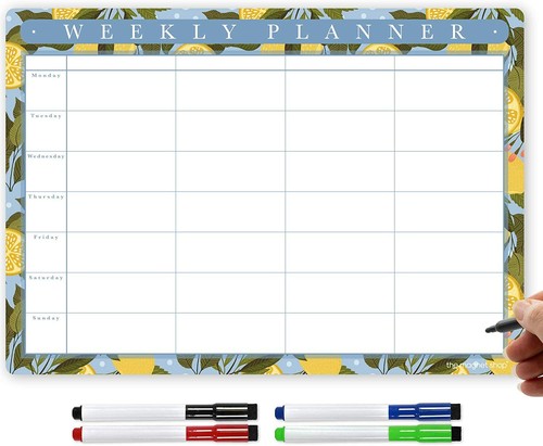 Magnetic weekly planner with - magnetic,