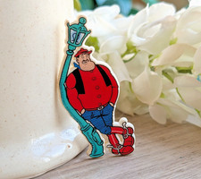 Vtg DESPERATE DAN Comic Collector DANDY 1970's Lamp Post Badge Pin (P2838)