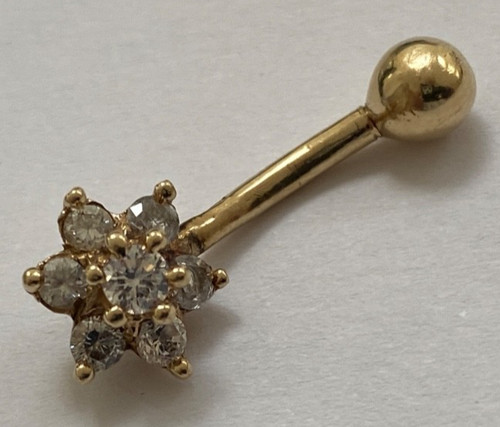 9ct gold belly - 9ct, bar