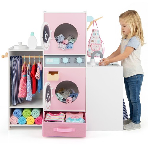 Wood kids laundry playset - laundry,