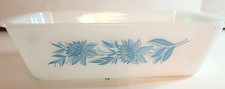 Vintage Glasbake Blue Thistle