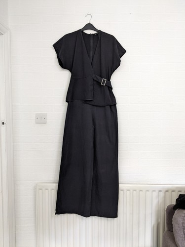 Zara black wide leg - wide, jumpsuit